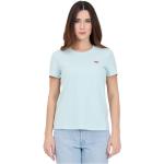 Reduzierte Pastellblaue LEVI'S T-Shirts für Damen Größe S 