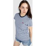 Blaue Gestreifte Streetwear LEVI'S T-Shirts aus Baumwolle für Damen Größe XS 