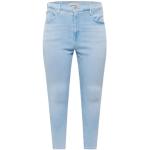 Reduzierte Hellblaue Super Skinny Ankle-Jeans aus Denim für Damen Größe S Große Größen 