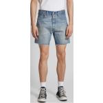 Hellblaue LEVI'S Jeans-Shorts mit Reißverschluss aus Baumwolle für Herren für den für den Sommer 