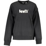 Reduzierte Schwarze Langärmelige LEVI'S Herrensweatshirts aus Baumwolle Größe M 
