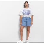 Vintage Jeans-Shorts mit Reißverschluss aus Baumwolle für Damen Größe L für Festivals für den für den Sommer 