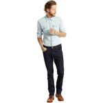 Reduzierte Dunkelblaue LEVI'S 511 Slim Fit Jeans mit Nieten mit Reißverschluss aus Kunstfaser für Herren Größe XXL Weite 29 