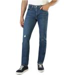 Reduzierte Blaue Unifarbene LEVI'S Slim Fit Jeans mit Reißverschluss aus Denim für Herren 