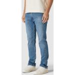 Blaue LEVI'S Slim Fit Jeans mit Reißverschluss aus Baumwolle für Herren Weite 34, Länge 34 
