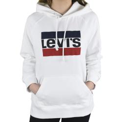 Levi's Sport Graphic Hoodie, weißes Damen-Sweatshirt