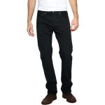 Reduzierte Schwarze Unifarbene LEVI'S 501 Straight Straight Leg Jeans mit Nieten mit Knopf aus Baumwolle für Herren Größe XXL Weite 29 
