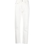 Reduzierte Weiße LEVI'S Straight Leg Jeans aus Baumwolle für Damen Weite 29, Länge 30 