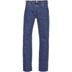 Reduzierte Blaue LEVI'S 501 Original Fit Straight Leg Jeans aus Baumwolle für Herren Weite 34 