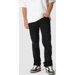 Schwarze LEVI'S 501 Straight Straight Leg Jeans mit Reißverschluss aus Baumwolle für Herren Größe XXL Weite 34, Länge 30 