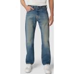 Blaue LEVI'S 501 Straight Straight Leg Jeans mit Reißverschluss aus Baumwolle für Herren Weite 34, Länge 32 