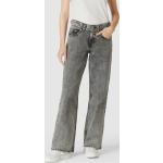 Anthrazitfarbene LEVI'S Straight Leg Jeans aus Baumwolle für Damen Größe XS Weite 25, Länge 32 