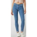 Blaue Super Skinny LEVI'S Skinny Jeans mit Reißverschluss aus Baumwollmischung für Damen Größe XXL Weite 26, Länge 30 