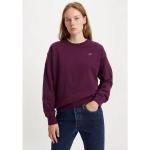 Pflaumenfarbene Unifarbene Langärmelige LEVI'S Rundhals-Ausschnitt Damensweatshirts aus Baumwolle Größe XS für den für den Herbst 