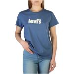 Reduzierte Blaue LEVI'S T-Shirts für Damen Größe XS 