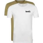 Grüne Unifarbene Kurzärmelige LEVI'S T-Shirts für Herren Größe XL 