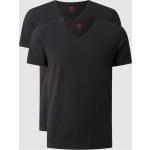 Schwarze LEVI'S V-Ausschnitt T-Shirts aus Baumwolle für Herren Größe S 2-teilig 