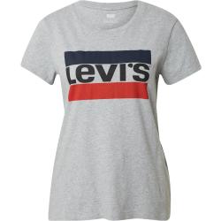 Levi's® T-Shirt, Logo-Print, Rundhals-Ausschnitt, für Damen, grau, XL
