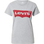 Graue Casual LEVI'S Rundhals-Ausschnitt T-Shirts für Damen Größe M 