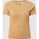 Reduzierte Kamelbraune LEVI'S T-Shirts aus Baumwolle für Damen Größe L 