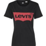 Schwarze LEVI'S T-Shirts für Damen Größe S für den für den Sommer 