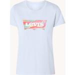 Hellblaue LEVI'S T-Shirts für Damen Größe XS für den für den Sommer 