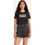 Schwarze LEVI'S Rundhals-Ausschnitt T-Shirts für Damen Größe M 