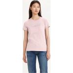 Pinke Kurzärmelige LEVI'S Rundhals-Ausschnitt T-Shirts für Damen Größe M 