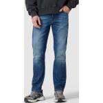 Blaue LEVI'S 5-Pocket Jeans mit Reißverschluss aus Baumwollmischung für Herren Weite 34, Länge 32 