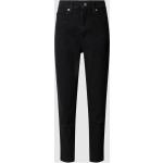 Schwarze LEVI'S Slim Fit Jeans mit Reißverschluss aus Baumwollmischung für Damen Größe XXL Weite 27 