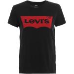 Schwarze Langärmelige LEVI'S T-Shirts für Damen Größe L 