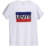 Weiße Langärmelige LEVI'S T-Shirts für Damen 