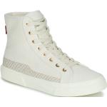 Reduzierte Weiße LEVI'S High Top Sneaker & Sneaker Boots aus Mesh für Damen Größe 36 mit Absatzhöhe bis 3cm 