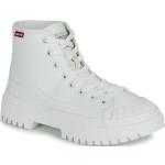 Weiße LEVI'S High Top Sneaker & Sneaker Boots für Damen Größe 39 mit Absatzhöhe 3cm bis 5cm 