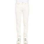 Reduzierte Weiße Bestickte LEVI'S Slim Fit Jeans mit Reißverschluss aus Baumwolle für Herren 