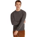 Reduzierte Graue Langärmelige Rundhals-Ausschnitt Kaschmir-Pullover aus Wolle für Herren Größe XL für den für den Winter 