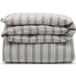 Lexington - Striped Lyocell/Cotton Bettbezug Grau / Weiß, 220x220 cm - Grau