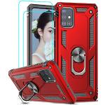 Rote Samsung Galaxy A51 Hüllen Art: Bumper Cases mit Bildern mit Schnalle aus Silikon mit Ständer 