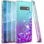 Türkise Samsung Galaxy S10 Cases Art: Bumper Cases mit Glitzer mit Schutzfolie 
