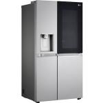 F (A bis G) LG Side-by-Side Kühlschränke InstaView™ silberfarben Kühl-Gefrierkombinationen