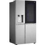E (A bis G) LG Side-by-Side Kühlschränke Craft Ice Bereiter, InstaView™ silberfarben (gebürstetes edelstahl) Kühl-Gefrierkombinationen Bestseller