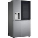 E (A bis G) LG Side-by-Side Kühlschränke InstaView™ silberfarben Kühl-Gefrierkombinationen