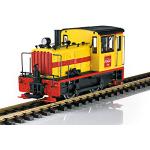 LGB Gartenbahn Coca-Cola Diesellokomotive – L27631, Rangierlok, Epoche III, mit Spitzenlicht, rot-gelbe Lok, Outdoor-Eisenbahn, Spur G