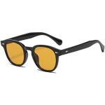 LHSDMOAT Unisex Vintage Sonnenbrille, Retro Johnny Depp Runde Sonnenbrille Herren Damen, Mode UV400 Sonnenbrille für das Fahren Angeln Foto Wandern