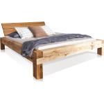 Möbel-Eins Balkenbetten geölt aus Massivholz 200x200 