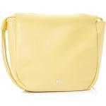 Gelbe Damenschultertaschen & Damenshoulderbags aus Kunstleder mit Innentaschen 