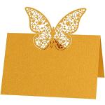 Goldene Tischkarten & Platzkarten mit Insekten-Motiv aus Papier 50-teilig 