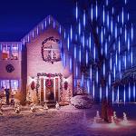 Bunte Lichterketten Innen mit Weihnachts-Motiv 