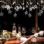 Sterne MALUX Sternlichterketten mit Weihnachts-Motiv mit Timer 