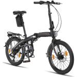 Licorne Bike Phoenix 2D, 20 Zoll Aluminium-Faltrad-Klapprad, Scheibenbremse, Discbremse, V-Bremse Faltfahrrad-Herren-Damen, 7 Gang Kettenschaltung - Folding City Bike, Alu-Rahmen, StVZO, Vorderlampe, Hinterlampe